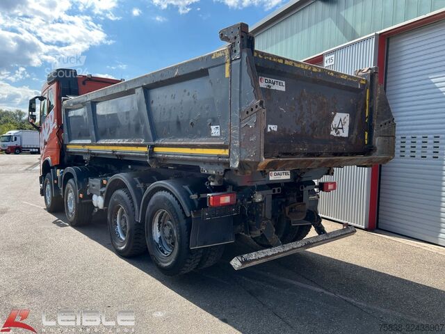 Camion ribaltabile trilaterale VOLVO FH500 8x4*Dreiseitenkipper*Bordmatik*VEB*Liege