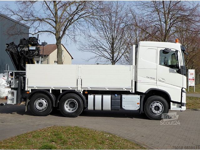 Benne ouverte Volvo FH 420 - EURO6 - 193 TKm - Kran 24 MT - Retard