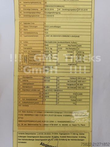 Billenő teherautó MAN TGS 41.480 / 8x6 / 41ton / full Steel / manual