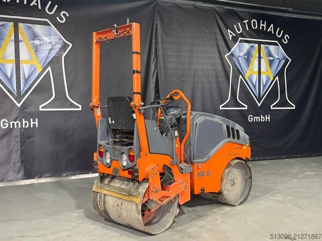 Envalsvält HAMM TANDEM WALZE / ROLLER HD 8 VV KUBOTA KNICKGELENK
