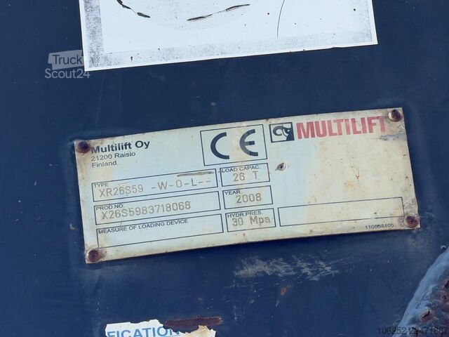 Sistema de braço de gancho Scania P380 8X4 26T HIAB HOOKLIFT / AMPLIROLL - HUB RE...