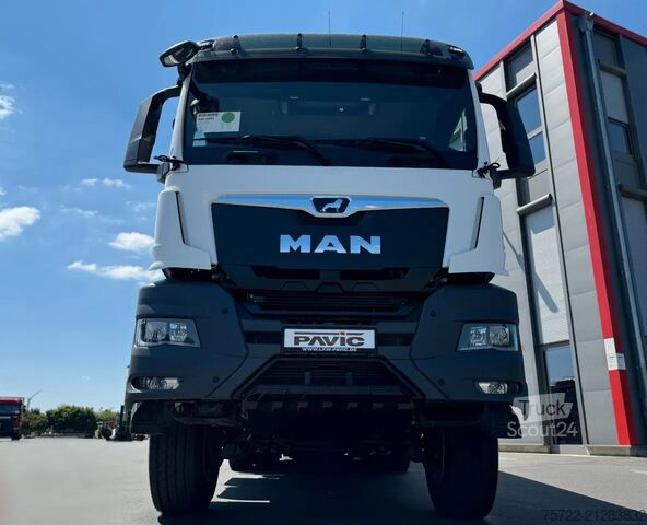 Camion-benne avec grue MAN TGS 28.440 6x4-4 BL 2-Seitenkipper Recycling Kran