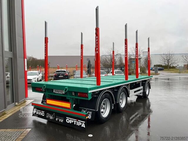 Transportator de lemn PAVIC HPA 27 68Z / Plattform 3-Achser  Blatt-Federung...