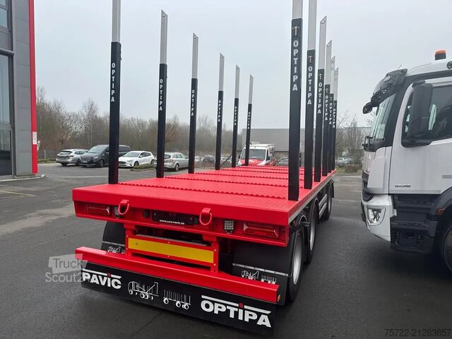 Transportator de lemn PAVIC HPA 27 68Z / Plattform 3-Achser  Blatt-Federung...