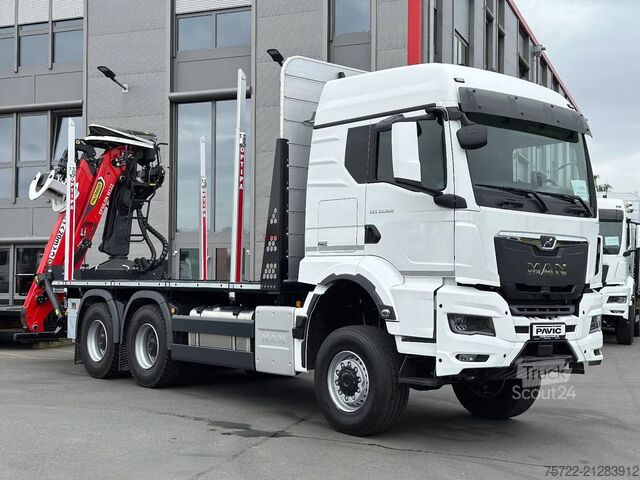 Transporteur de bois MAN TGS 33.520 6x6 BL Kurzholz Plattform Epsilon Kran
