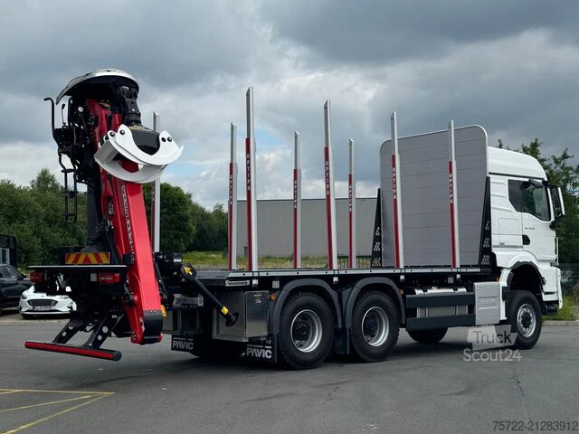 Transporteur de bois MAN TGS 33.520 6x6 BL Kurzholz Plattform Epsilon Kran