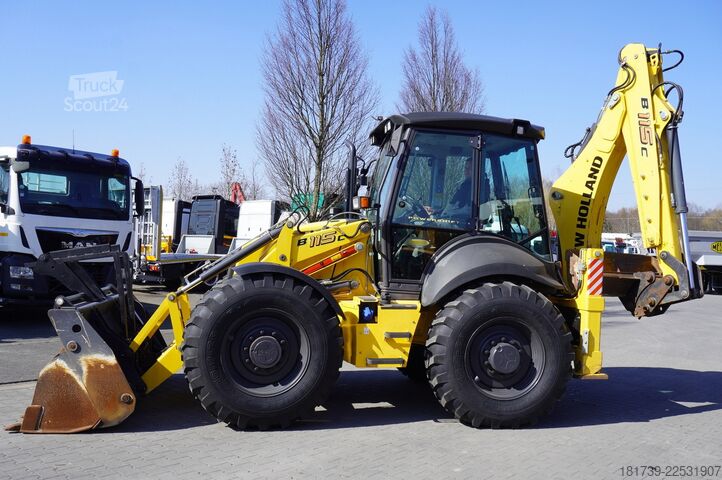 Graaaflaadmachine New Holland B 115 C backhoe loader/ 1000 MTH/ 2units