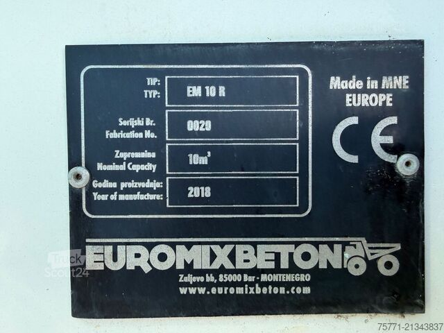 Μίξερ Mercedes-Benz AROCS 3740 8x4 EURO6 BETONOMIESZARKA EUROMIX 10 m³