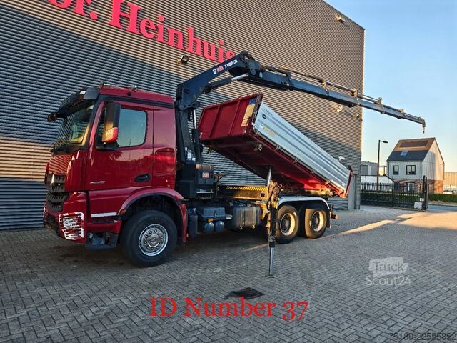Benne à 3 côtés Mercedes-Benz Axor 2648 6x4 Hiab X-Hiduo 228E-5 Dautel 3 seit...