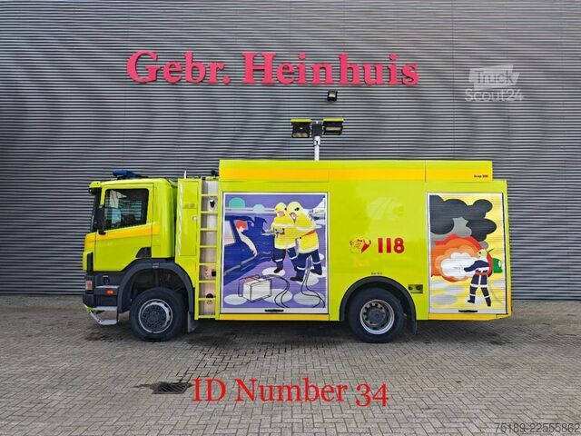 Пожарная машина Scania P124C 420 4x4 Hauser 2000 Winde Wasserwerfer Li...