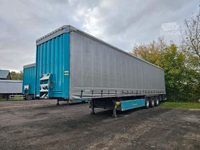 Atvērta puspiekabe ar tentu KRONE Gardine Standard, Plaettenkasten, Liftachse