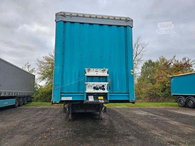 Atvērta puspiekabe ar tentu KRONE Gardine Standard, Plaettenkasten, Liftachse