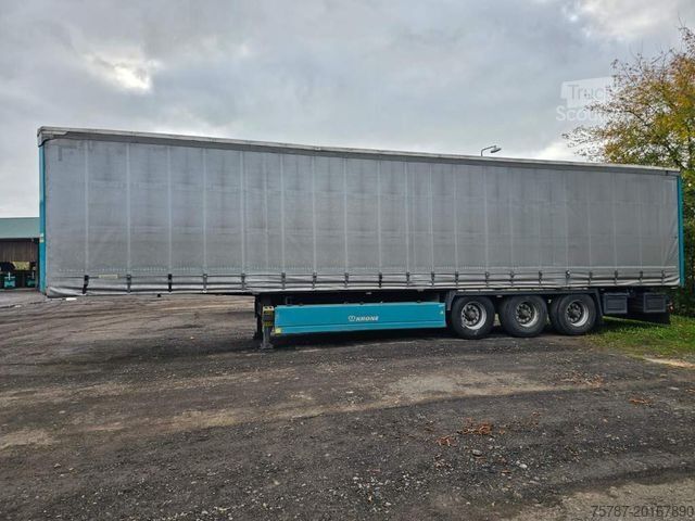 Atvērta puspiekabe ar tentu KRONE Gardine Standard, Plaettenkasten, Liftachse