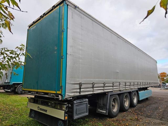 Atvērta puspiekabe ar tentu KRONE Gardine Standard, Plaettenkasten, Liftachse