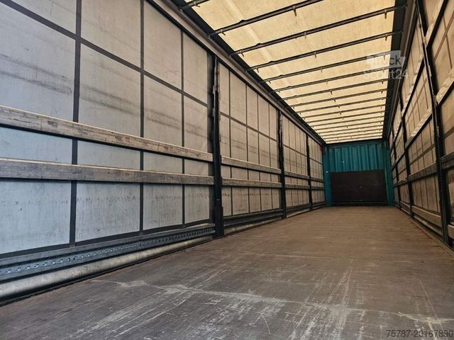 Otevřený návěs s plachtou KRONE Gardine Standard, Plaettenkasten, Liftachse