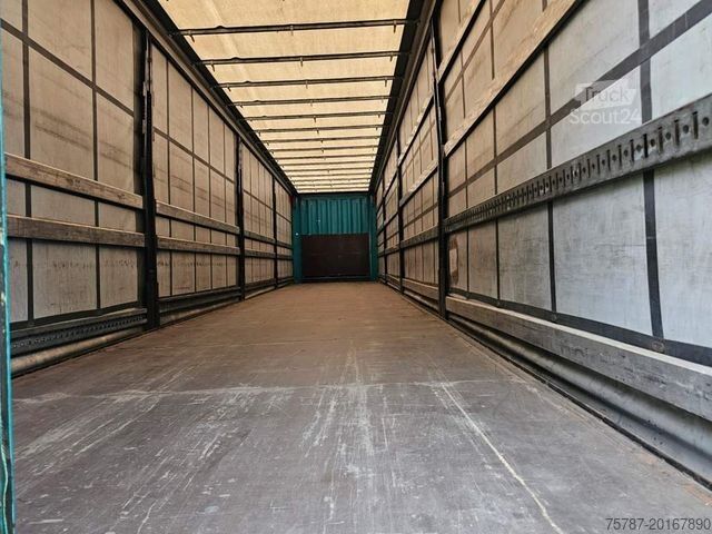 Otevřený návěs s plachtou KRONE Gardine Standard, Plaettenkasten, Liftachse