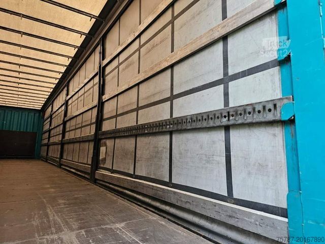 Atvērta puspiekabe ar tentu KRONE Gardine Standard, Plaettenkasten, Liftachse