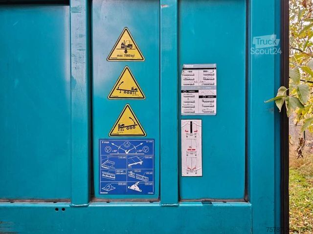 Atvērta puspiekabe ar tentu KRONE Gardine Standard, Plaettenkasten, Liftachse