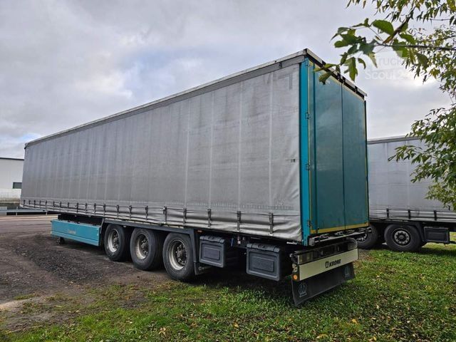 Atvērta puspiekabe ar tentu KRONE Gardine Standard, Plaettenkasten, Liftachse