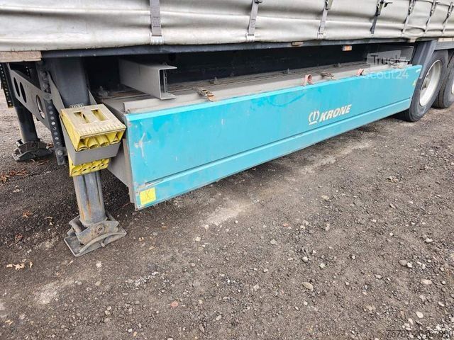 Atvērta puspiekabe ar tentu KRONE Gardine Standard, Plaettenkasten, Liftachse
