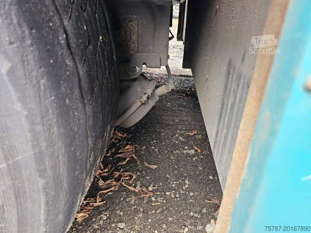 Atvērta puspiekabe ar tentu KRONE Gardine Standard, Plaettenkasten, Liftachse