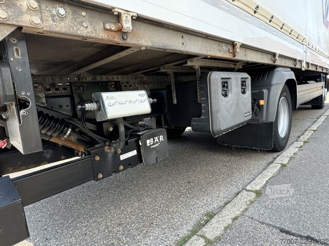 Ciężarówka z platformą, plandeką i windą załadunkową Mercedes-Benz Atego 1530L Schiebeplane 7,2m LBW Klima