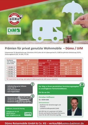 Félintegrált lakóautó BÜRSTNER Lineo T 700 - Queensbett