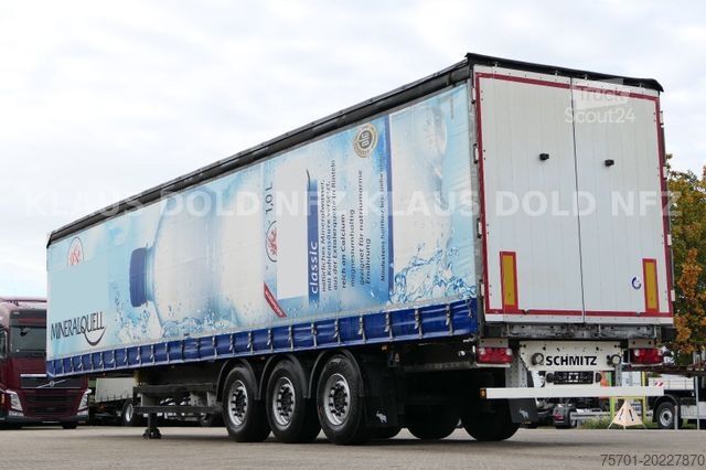 Atvērta puspiekabe ar tentu SCHMITZ CARGOBULL SCB S3T HUBDACH  Edscha XL Code Liftachse