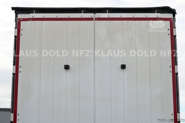 Atvērta puspiekabe ar tentu SCHMITZ CARGOBULL SCB S3T HUBDACH  Edscha XL Code Liftachse