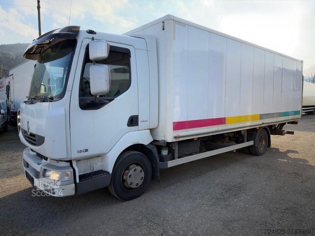 Box truck RENAULT MIDLUM KOFFERAUFBAU+LBW*2013*EURO5*