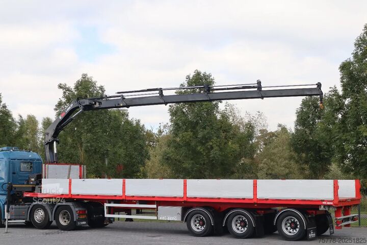 Platform römorku Kelberg HIAB 228-4 | 3 AXLE | LIFT AXLE | 2X STEERING |...