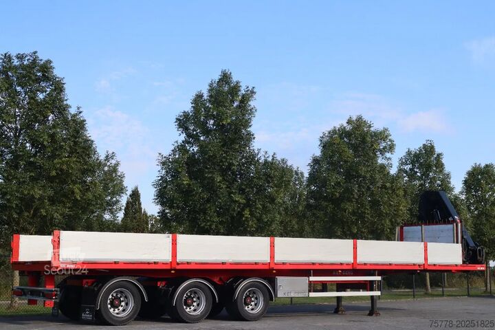 Platform römorku Kelberg HIAB 228-4 | 3 AXLE | LIFT AXLE | 2X STEERING |...