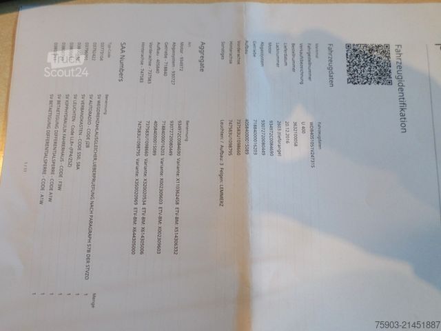 Autre MERCEDES-BENZ Unimog 423  U 400 Hyd Kipper  Vario Pilot Eu 6