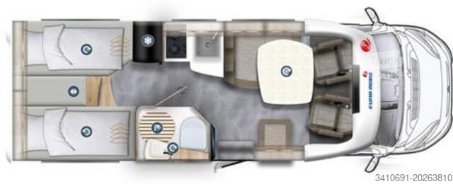 Half-integraal camper EURAMOBIL Profila T 695 EB Ausstellungsfahrzeug