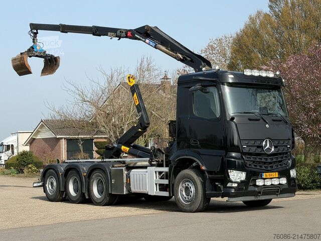 Système de bras à crochet Mercedes-Benz Arocs 3745 8x4 TRIPLE HMF Z KRAAN/HAAK!! ZERO E...