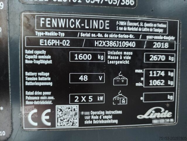 Ηλεκτρικό - 4 τροχοί Linde E16PH-02-386 EVO