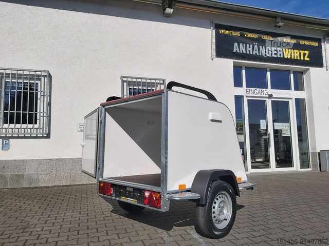 Gesloten opbouw Tomplan aero Isokoffer Mini TF2 145x110x90cm 750kg 100km/H Reling Trittbretter Neu verfügbar