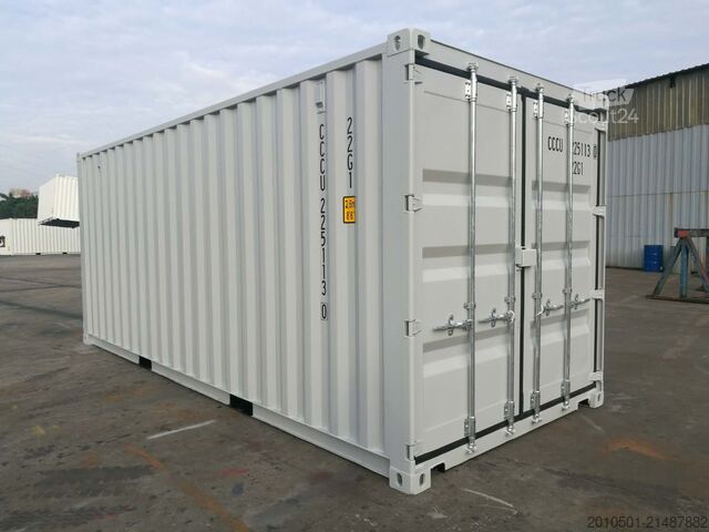 Seecontainer 20 Fuß Double Door Seecontainer RAL7016 & RAL 7035 KONTENER