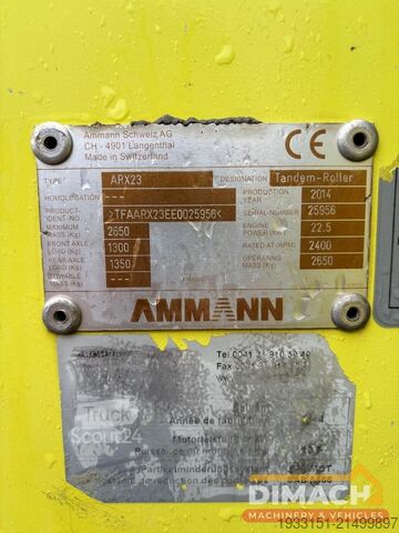 VĂ€lt Ammann ARX23 Tandemwals 100 cm breed - TOP!! - 2250KG ...
