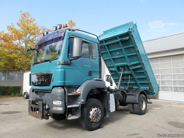 Camion basculante trilateral man TGS 18.360 4x4 BB AHK, Anbauplatte