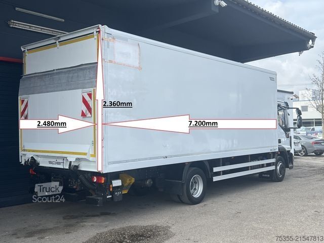 Škatlasti tovornjak IVECO EuroCargo ML120E25 EU6 Klima AHK 7,2m Koffer LBW
