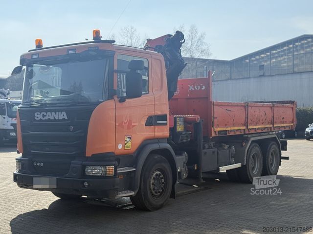 Tovornjak prekucnik SCANIA G 410 CB 6x4 HSZ Kipper Kran Palfinger PK26002