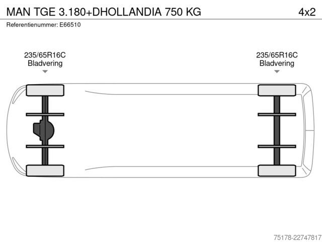 Чемодан MAN TGE 3.180+DHOLLANDIA 750 KG