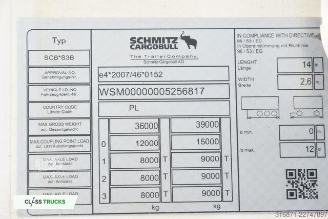 šaldytuvas puspriekabė SCHMITZ CARGOBULL SKO FP 60 ThermoKing SLXi 300