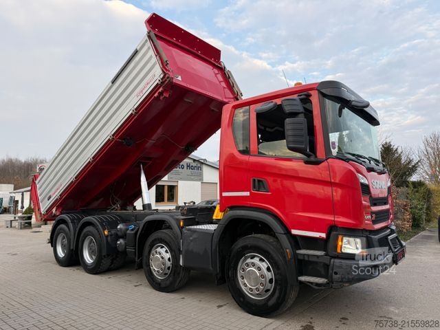 Camion ribaltabile trilaterale SCANIA G410 8x4 XT 3-Seiten-Kipper/Retarder/Klima