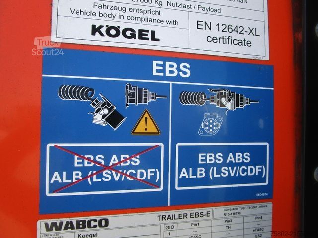 Ημιρυμουλκούμενο με πλατφόρμα εργασίας KÖGEL Plattform 3-Achser*Liftachse+13,60m+Disc+1-Hand*