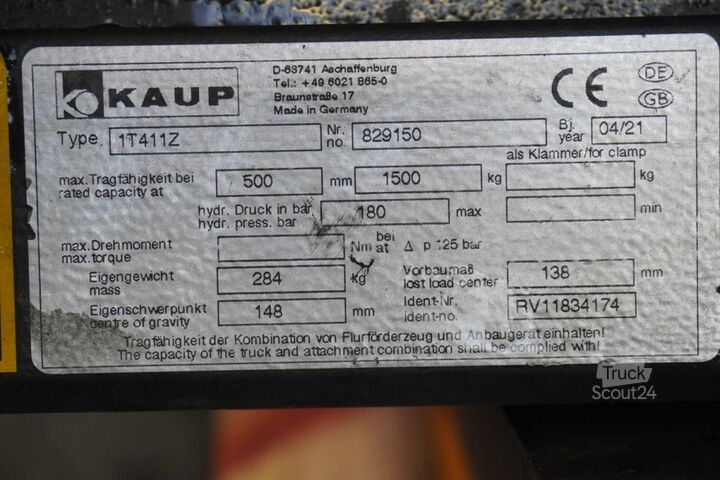 çatal konumlandırıcı KAUP 1T411Z; Breite: 1.130 mm