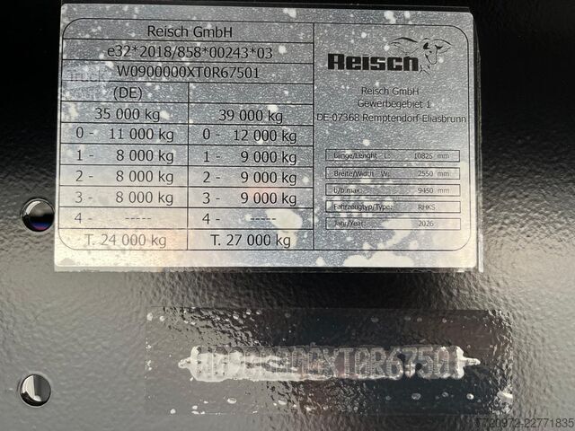 Semi-remorque benne Reisch 3-Achs-Kippsattelauflieger Alumulde 52m³