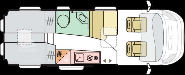 عربة تخييم ADRIA Twin 60Y 640 SLB