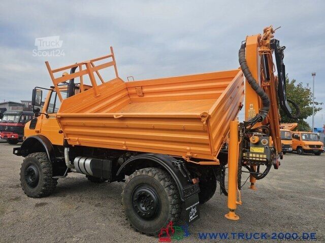 Кран, монтиран на камион Unimog U2150 4x4 Kran abnehmbar Palfinger Hakenhöhe 10m